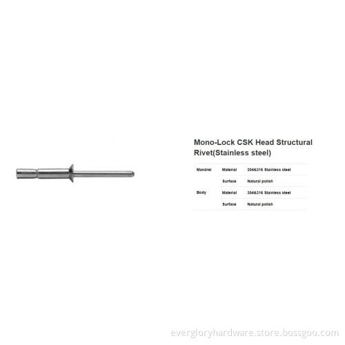 Mono-Lock CSK Head Structural Rivet(Stainless steel)